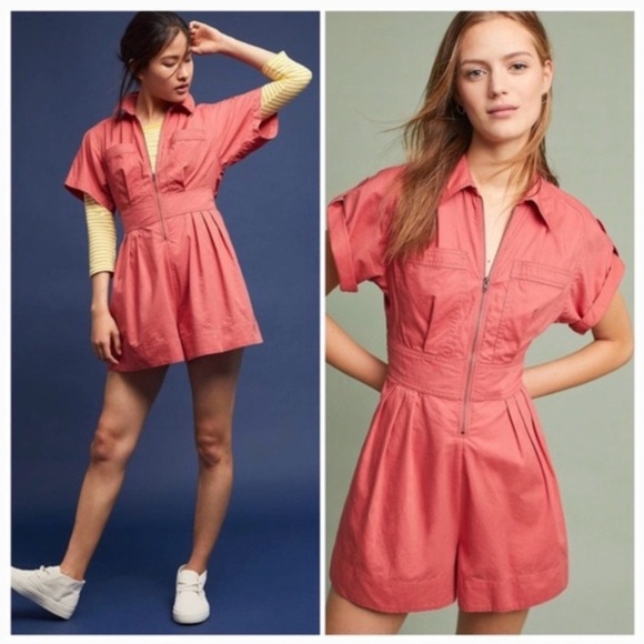 Holding Horses Salmon Zip-up Romper - Picture 7 of 7